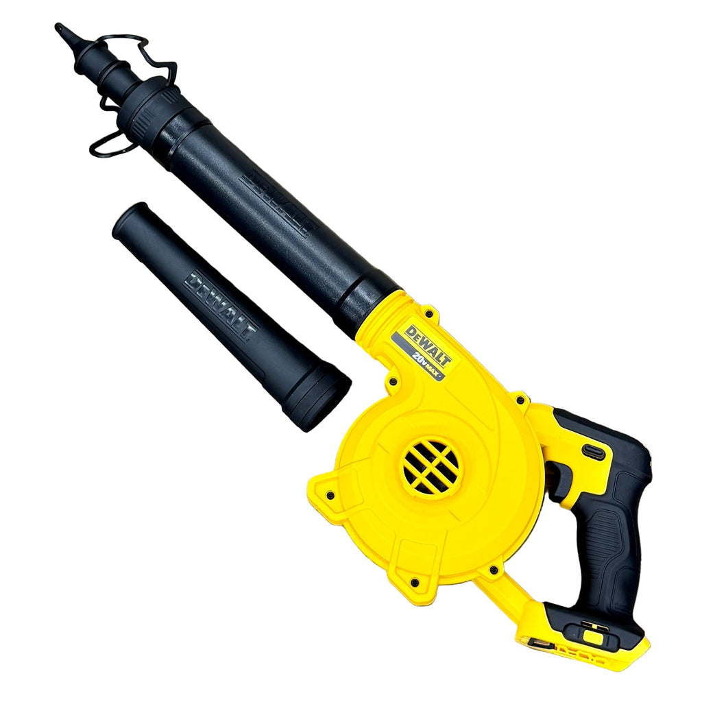 DeWalt 20V MAX Cordless Compact Jobsite Blower w/ Battery & Charger (DCE100) Yellow and black Dewalt power tool on a white background