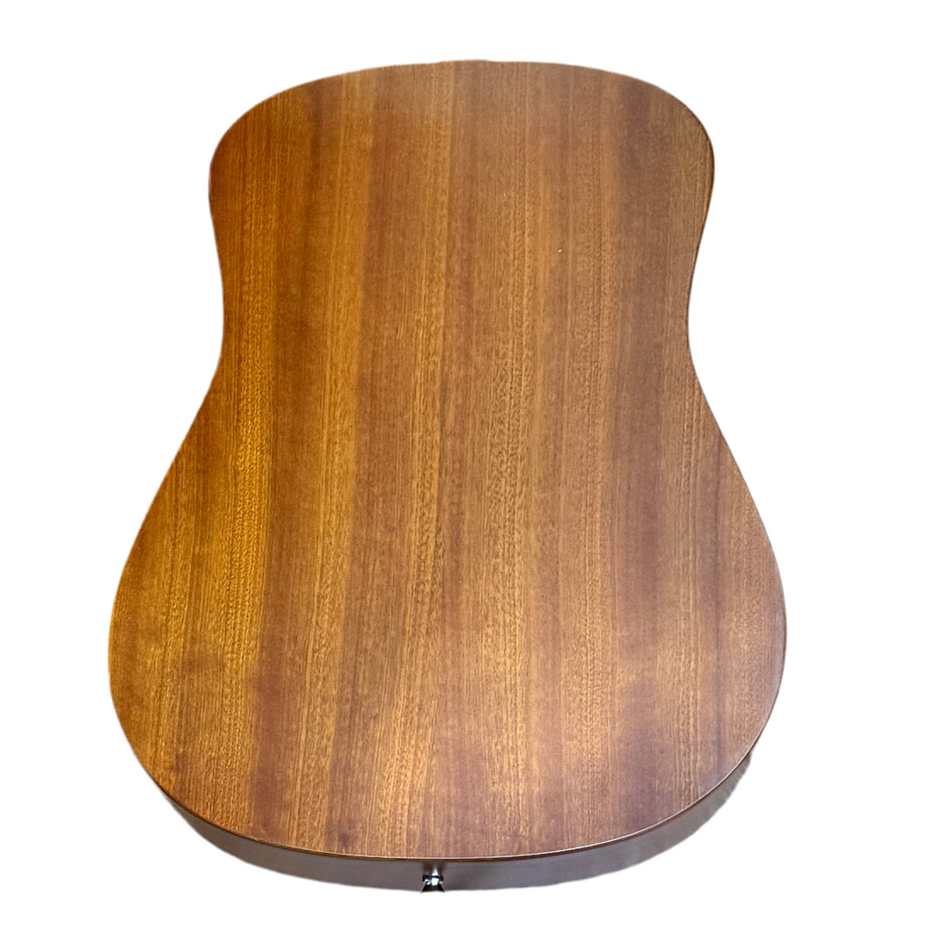 Dean FLY MAH Flight Mahogany Travel Acoustic Guitar Wooden acoustic guitar body on a white background