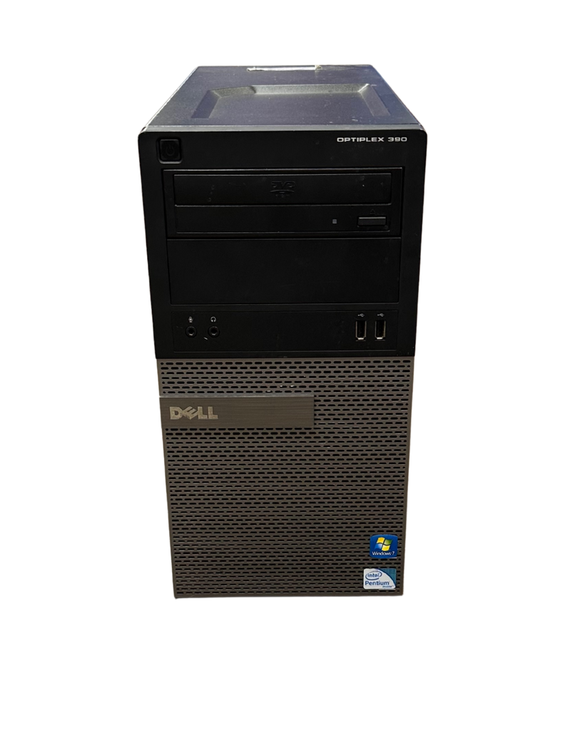 Dell OptiPlex computer tower on a white background