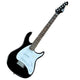 PEAVEY RAPTOR CUSTOM Electric Guitar Black electric guitar on a wooden floor
