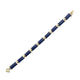 14K Gold Lapis Lazuli Bar Link Bracelet 