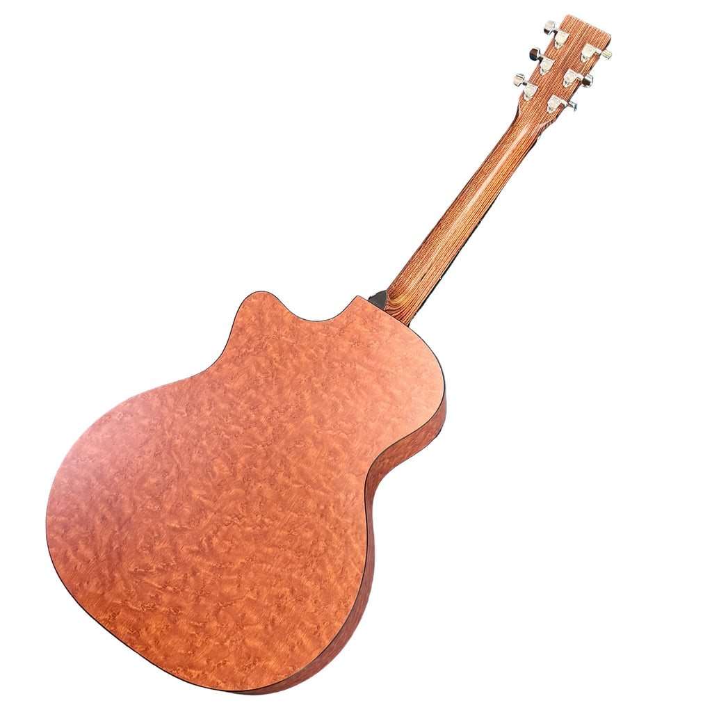 Martin X Series Special Acoustic-Electric Guitar w/ Soft Case Wooden guitar body on a blue textured surface