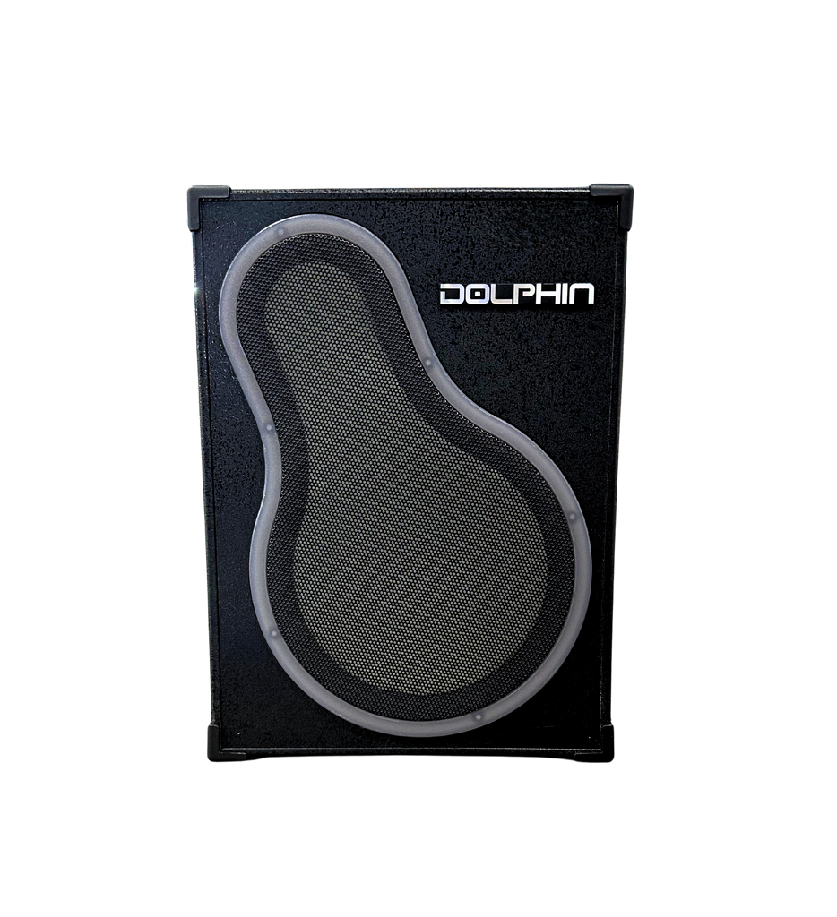 Black and gray seat cover with 'Dolphin' branding on a white background