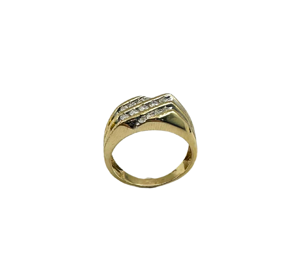 10K Yellow and White Gold 3/4 CTW Diamond Ring under