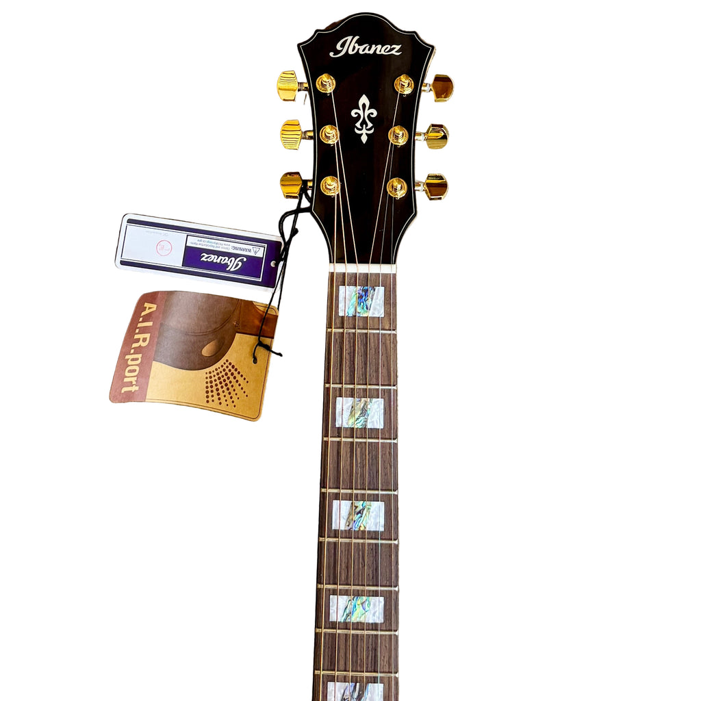 Ibanez AE390-NTA Acoustic-Electric Guitar w/ Hard Case headstock