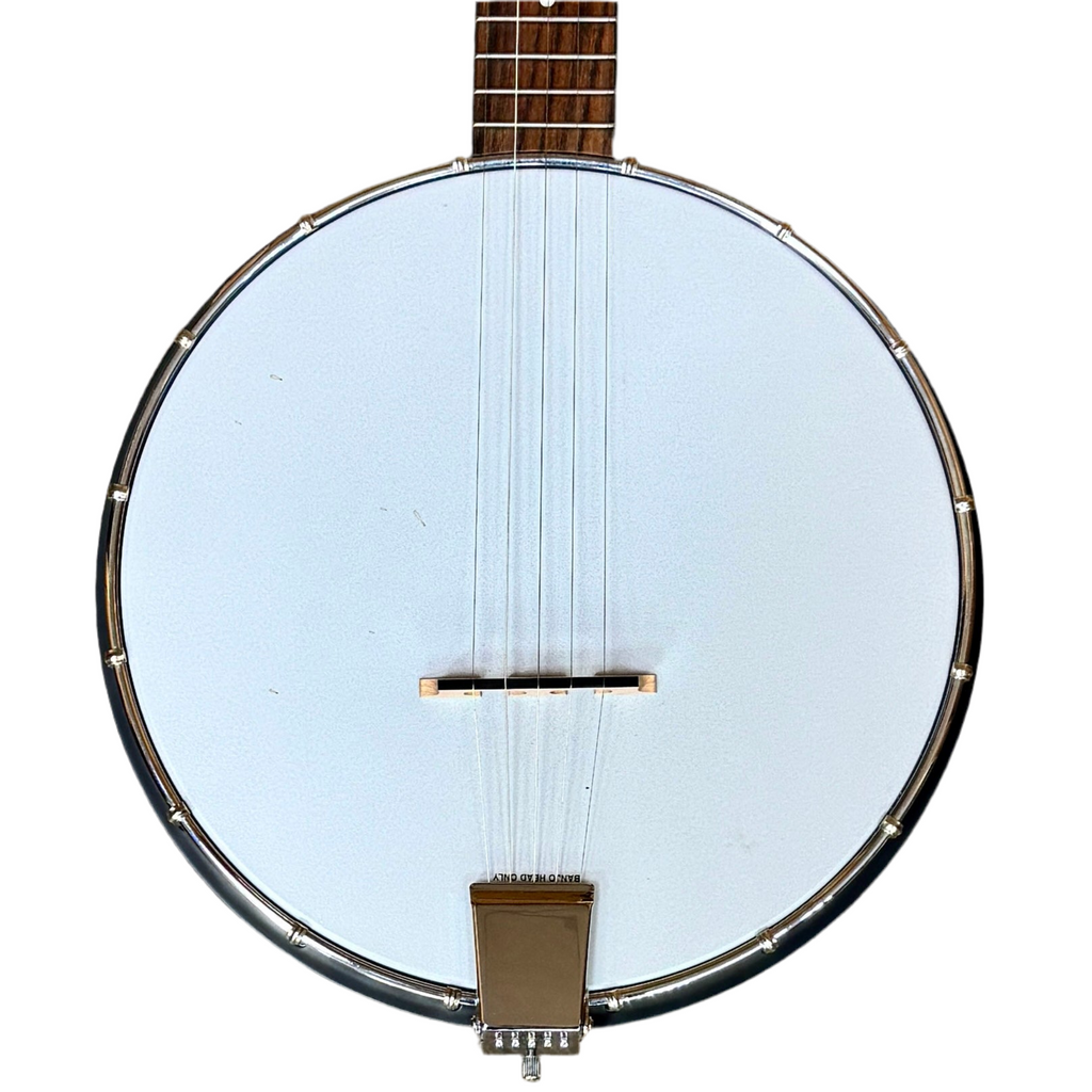 Gold Tone AC-1 Acoustic Composite 5-String Openback Banjo closeup on a white background