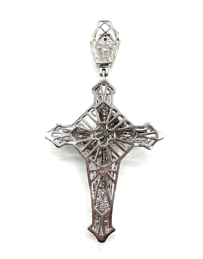 Men’s Diamond Cross Pendant back