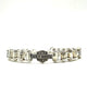 Vintage .925 Sterling Silver 88.6 Gram Harley-Davidson Motorcycle Bike Chain Bracelet Silver Harley-Davidson bracelet on a white background