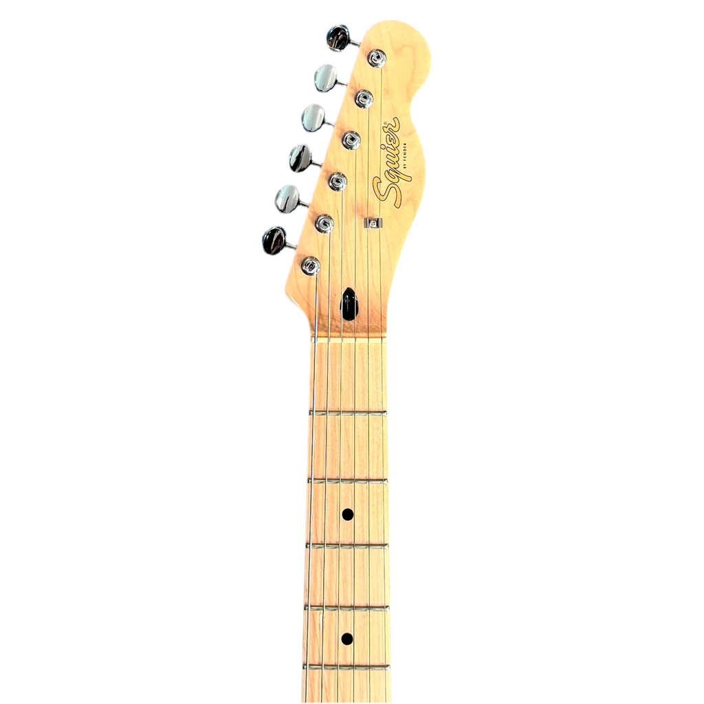 Fender Squier Jaguar Electric Guitar neck with headstock on a white background