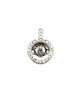 14K White Gold 1/2CTW Dancing Diamond Halo Pendant