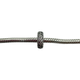 Pandora .925 Sterling Silver Clear Sparkle CZ Spacer Charm Silver beaded charm on a white background