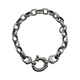 .925 Sterling Silver 25.8G 8MM Cable Link Bracelet Silver chain bracelet on a white background
