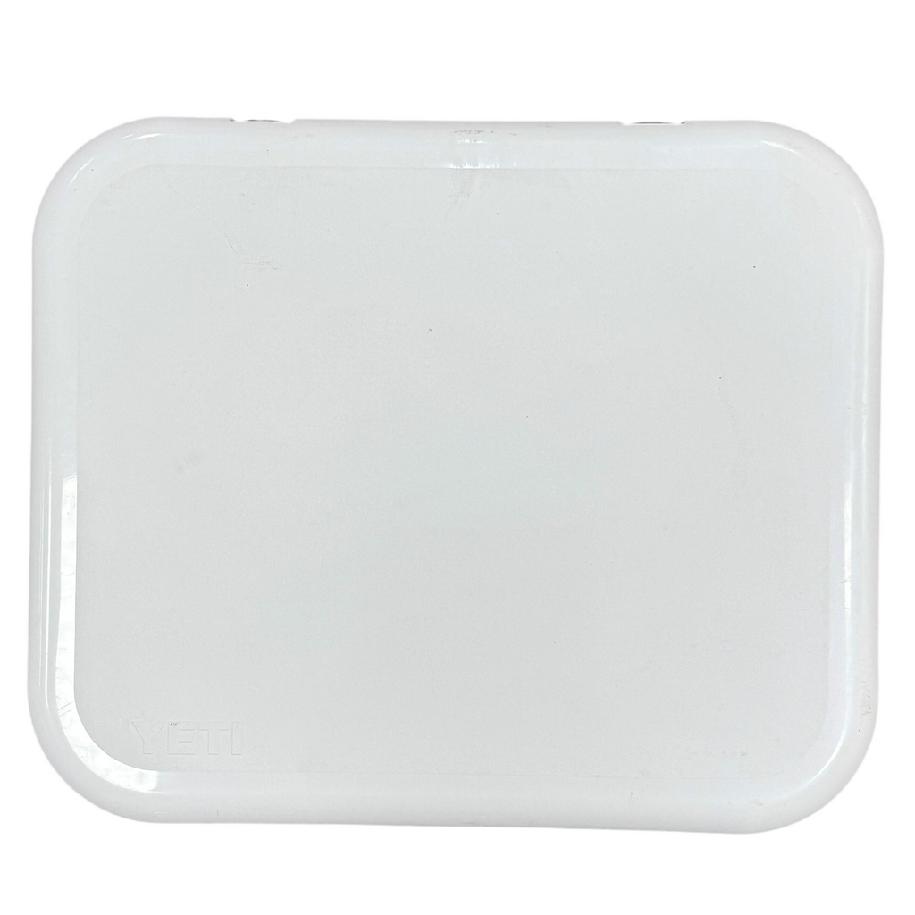 YETI Roadie 24 Hard Cooler - White White rectangular plastic tray on a white background