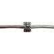 Pandora .925 Sterling Silver/14K Gold Sunburst Clip Charm silver charm with gold and black lines