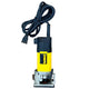 DeWalt 5.6-Amp Corded Trim Router (DW670) Yellow and black power tool with a long cord on a white background