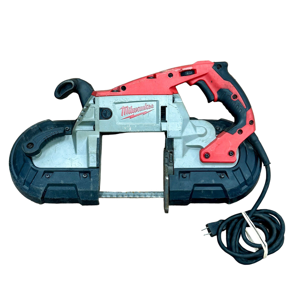 Milwaukee 11-Amp Corded Variable Speed Deep Cut Band Saw w/ Hard Case (6232-20) Milwaukee power tool on a wooden floor