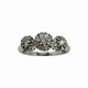 10K White Gold 3/4CTW Diamond 3 Flower Cluster Ring