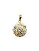 14K Yellow Gold 1CTW Diamond Cluster Pendant