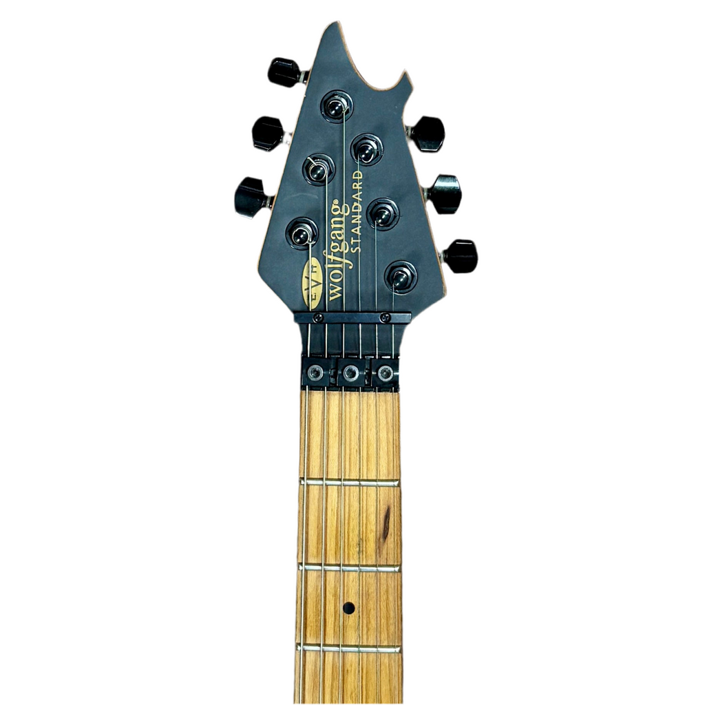 EVH Wolfgang WG Standard Electric Guitar headstock with 'Wolfgang Standard' branding on a white background