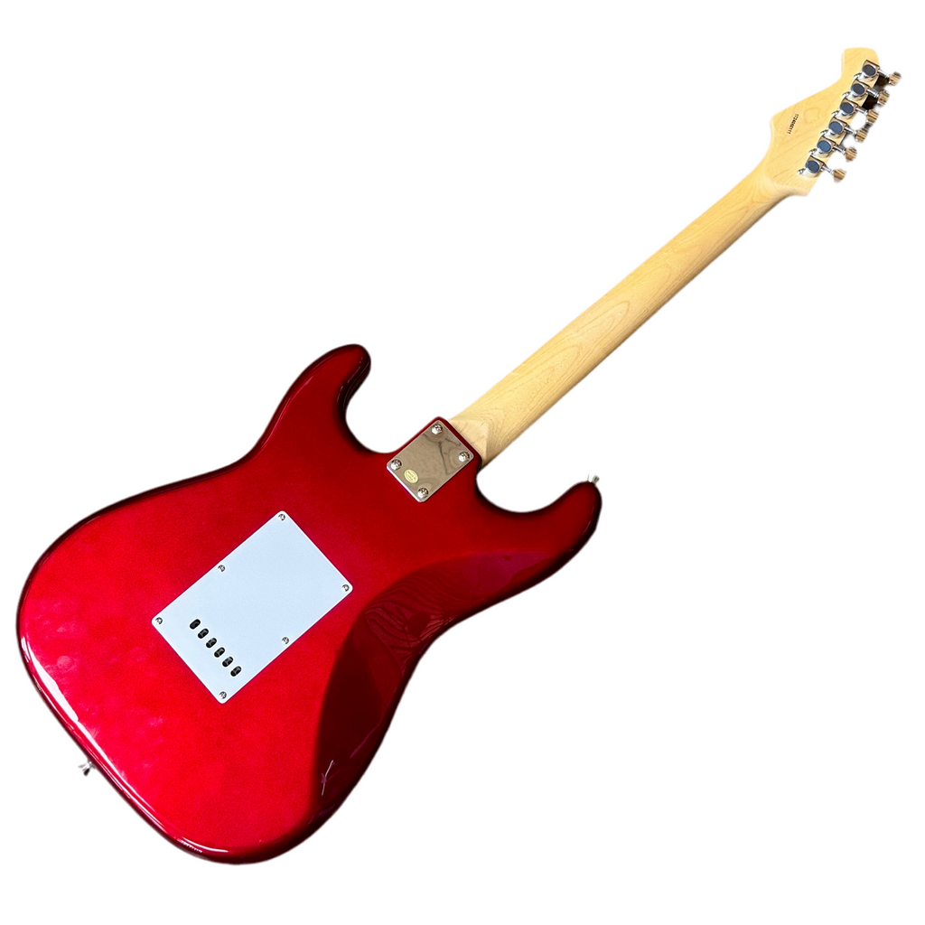 Aria Pro II STG-Series STG-003 Electric Guitar Red electric guitar with a white background