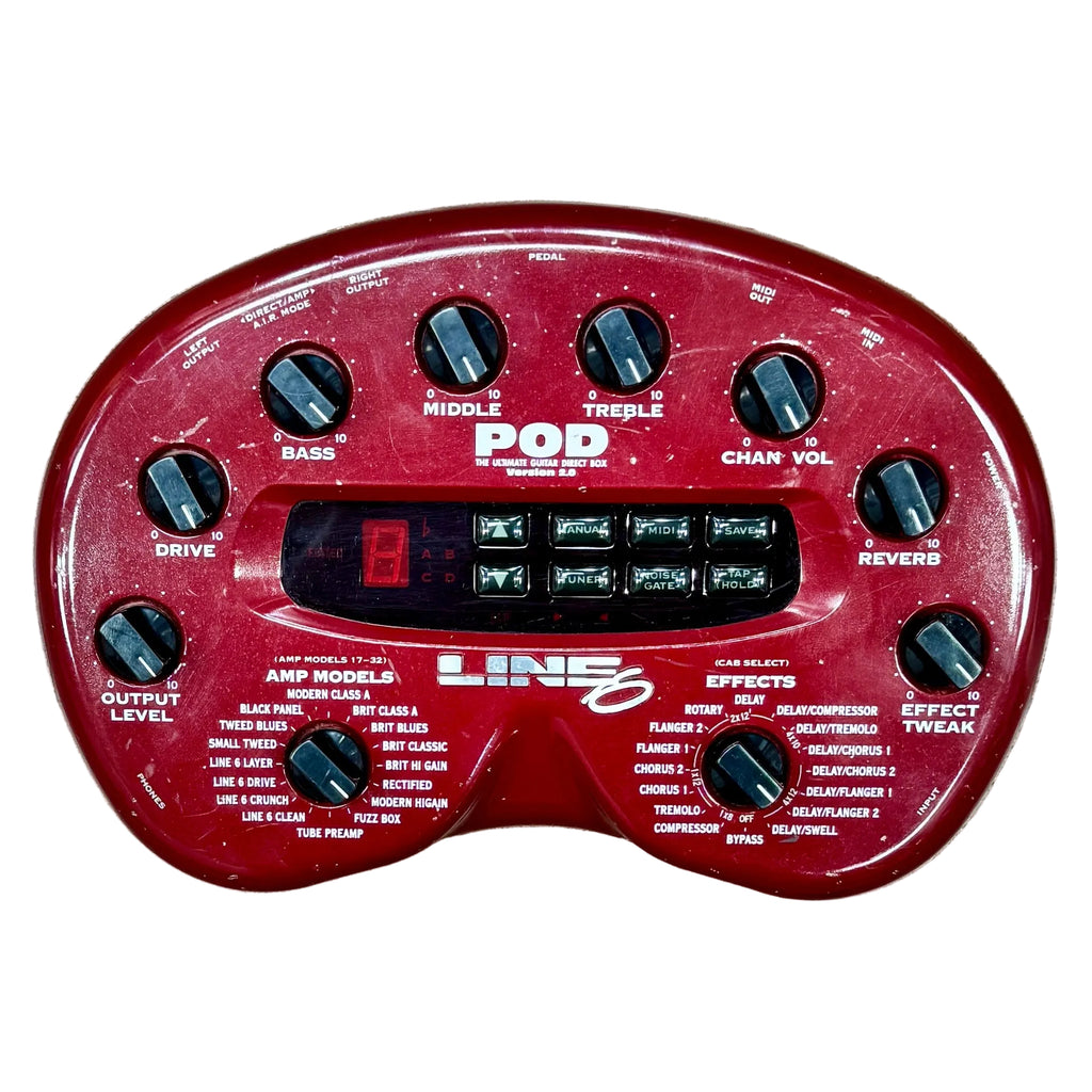 pod guitar pedal Line 6 2.0 Multi Effects Processor Choose Option:Platform Aluminum 9/16