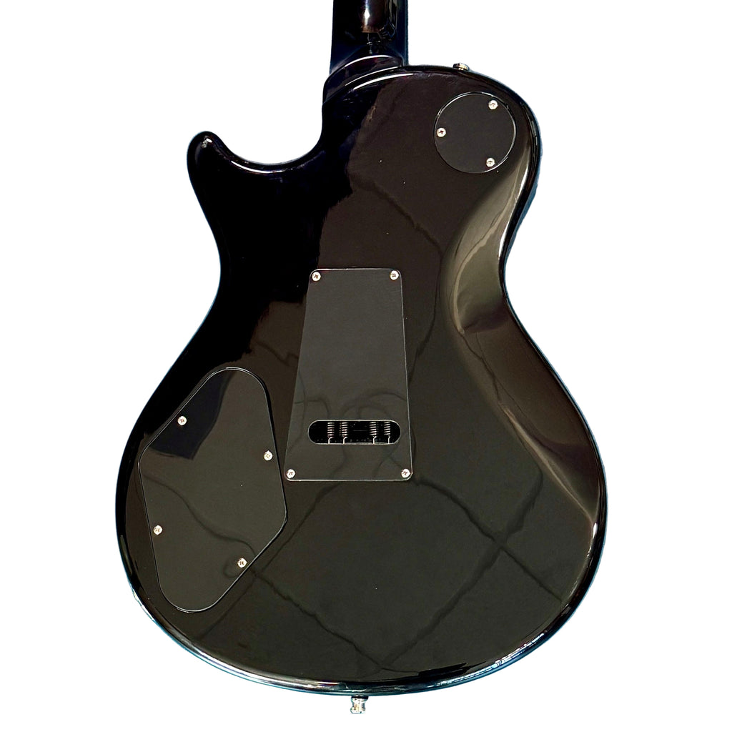 Paul Reed Smith PRS SE Tremonti Electric Guitar w/ Hard Case Black electric guitar on a blue textured surface