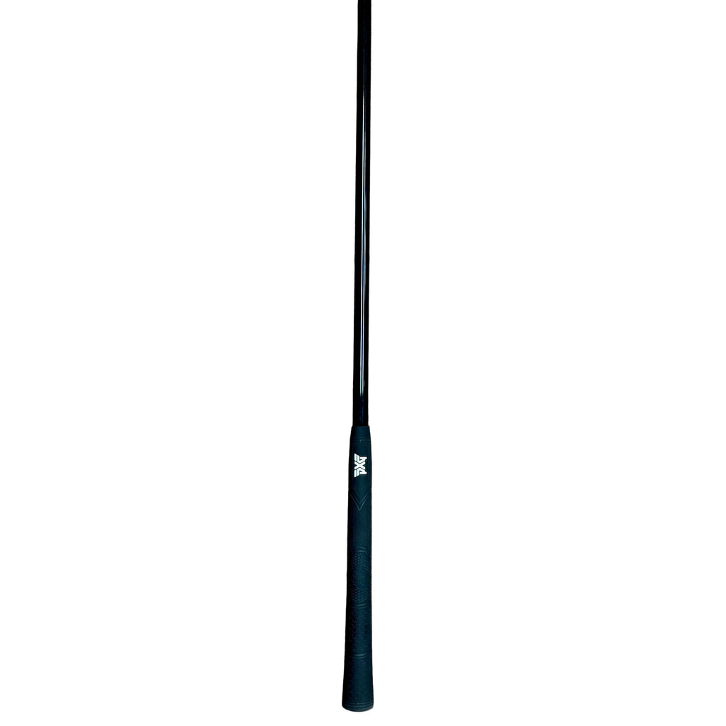 PXG 0311 XF GEN5 3 Wood RH Golf Club Black rod with a logo on a wooden floor