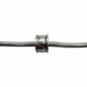 Pandora .925 Sterling Silver Classic Beveled Clip Bead Charm Silver metal bead on a white background