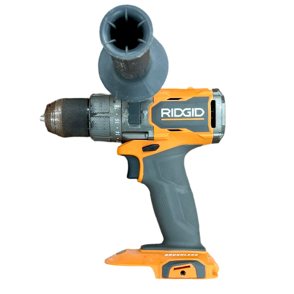 Ridgid cordless hammer drill on a white background