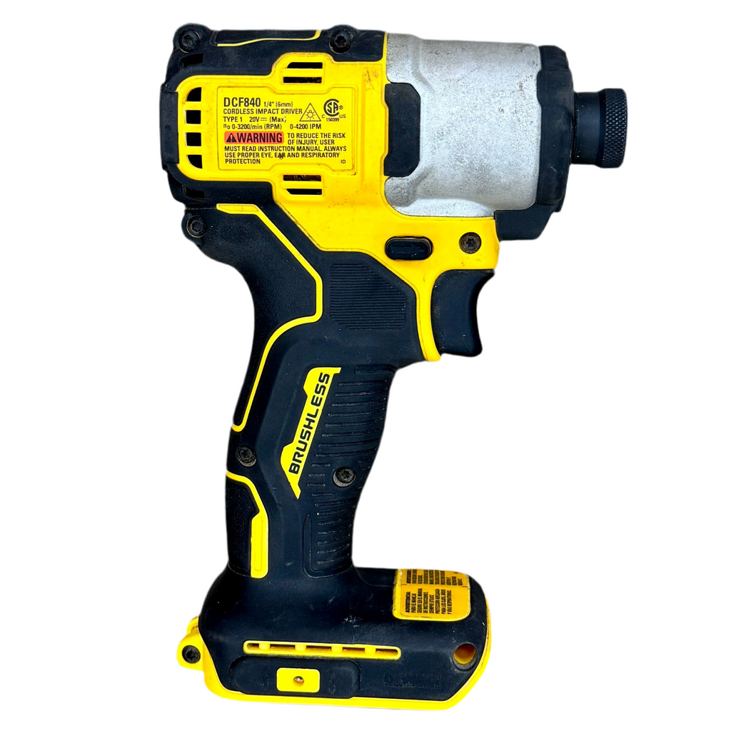 DeWalt 20V MAX 1/4" Brushless Cordless Impact Driver w/ Battery & Charger (DCF840) back