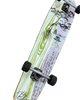 Skateboard with a unique design on a white background