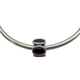 Pandora .925 Sterling Silver Black Oval Lights Charm Silver bracelet with a black gemstones on a white background