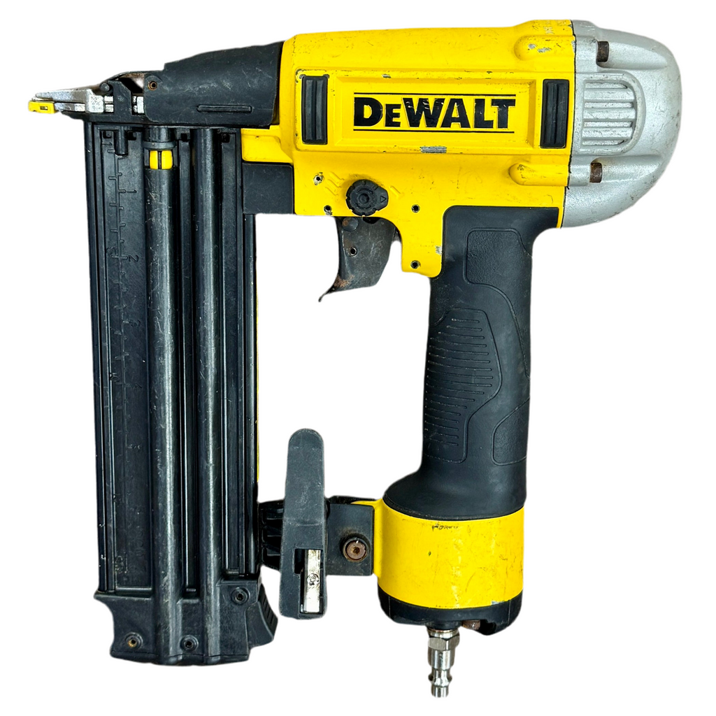 DeWalt Precision Point 18-Gauge 2-1/8" Pneumatic Brad Nailer (DWFP12233) DeWalt nail gun on a white background
