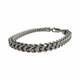 .925 Sterling Silver 16.1G 5MM Franco Bracelet Silver chain bracelet on a white background