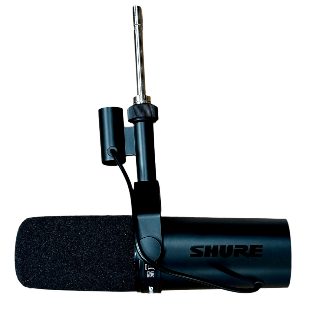 SHURE SM7dB Dynamic Vocal Microphone w/ Built-In Preamp Shure microphone on a white background