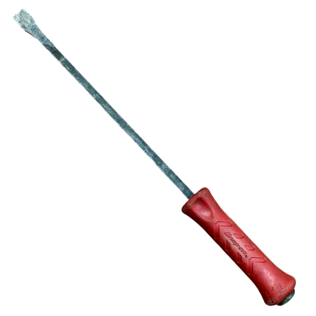 Snap-On 18" Striking Prybar (SPBS18A) Red-handled metal file on a white background