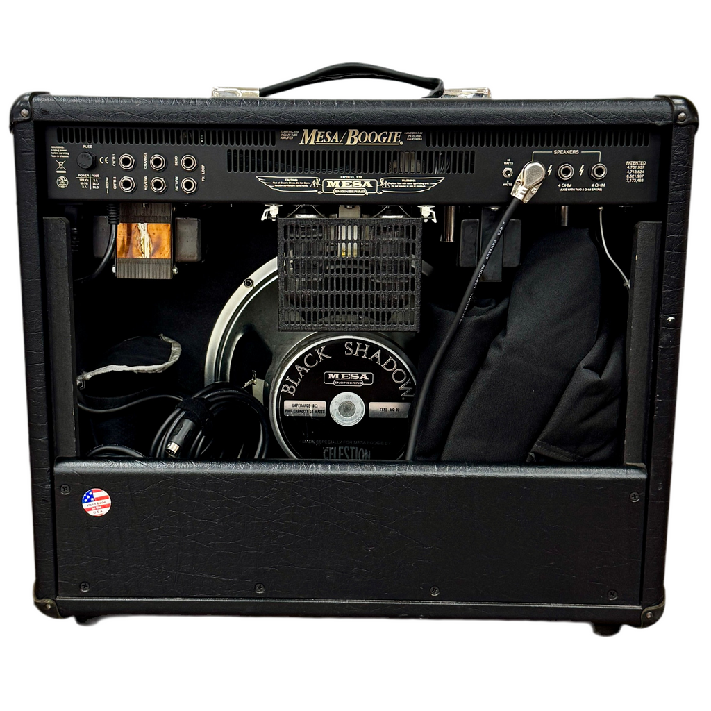 MESA BOOGIE EXPRESS 5:50 Guitar Combo Amplifier Black Mesa Boogie guitar amplifier with visible branding on a white background