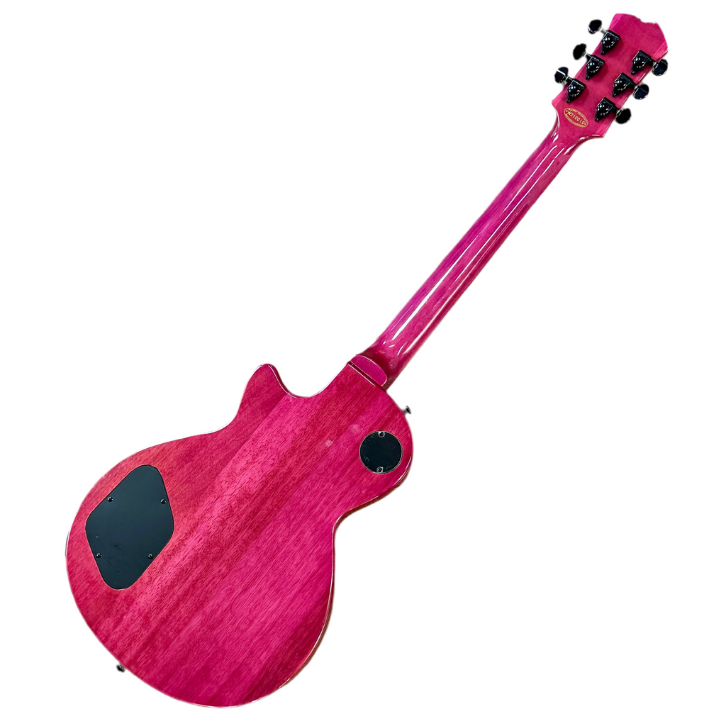 Agile AL-3100MCC Electric Guitar Pink electric guitar on a white background