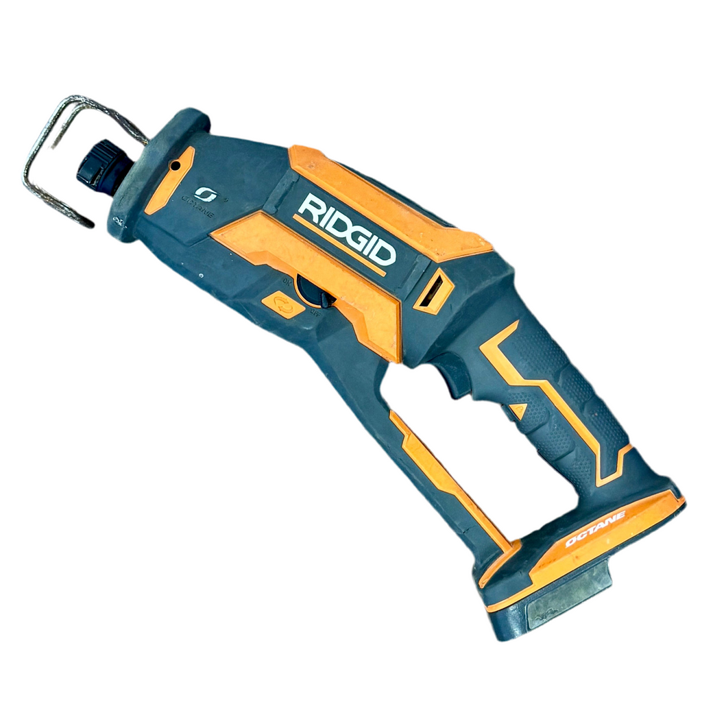 RIDGID OCTANE 18V Brushless Cordless One-Handed Reciprocating Saw (R86448) Ridgid power tool on a white background