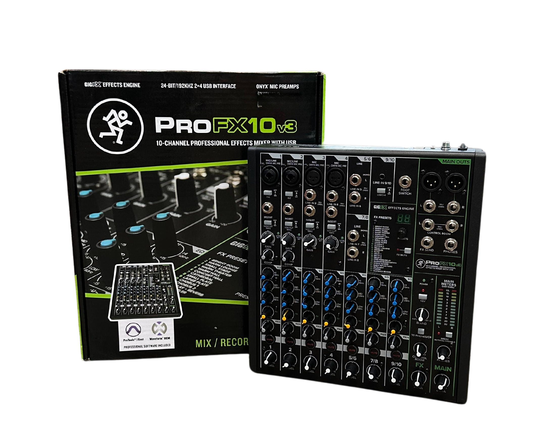 Mackie ProFX10v3 10-Channel Professional Effects Mixer With USB