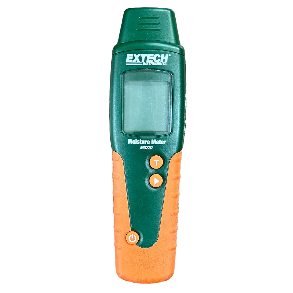 EXTECH INSTRUMENTS MO220 Digital Wood Moisture Meter w/ Case Extech moisture meter on a wooden surface