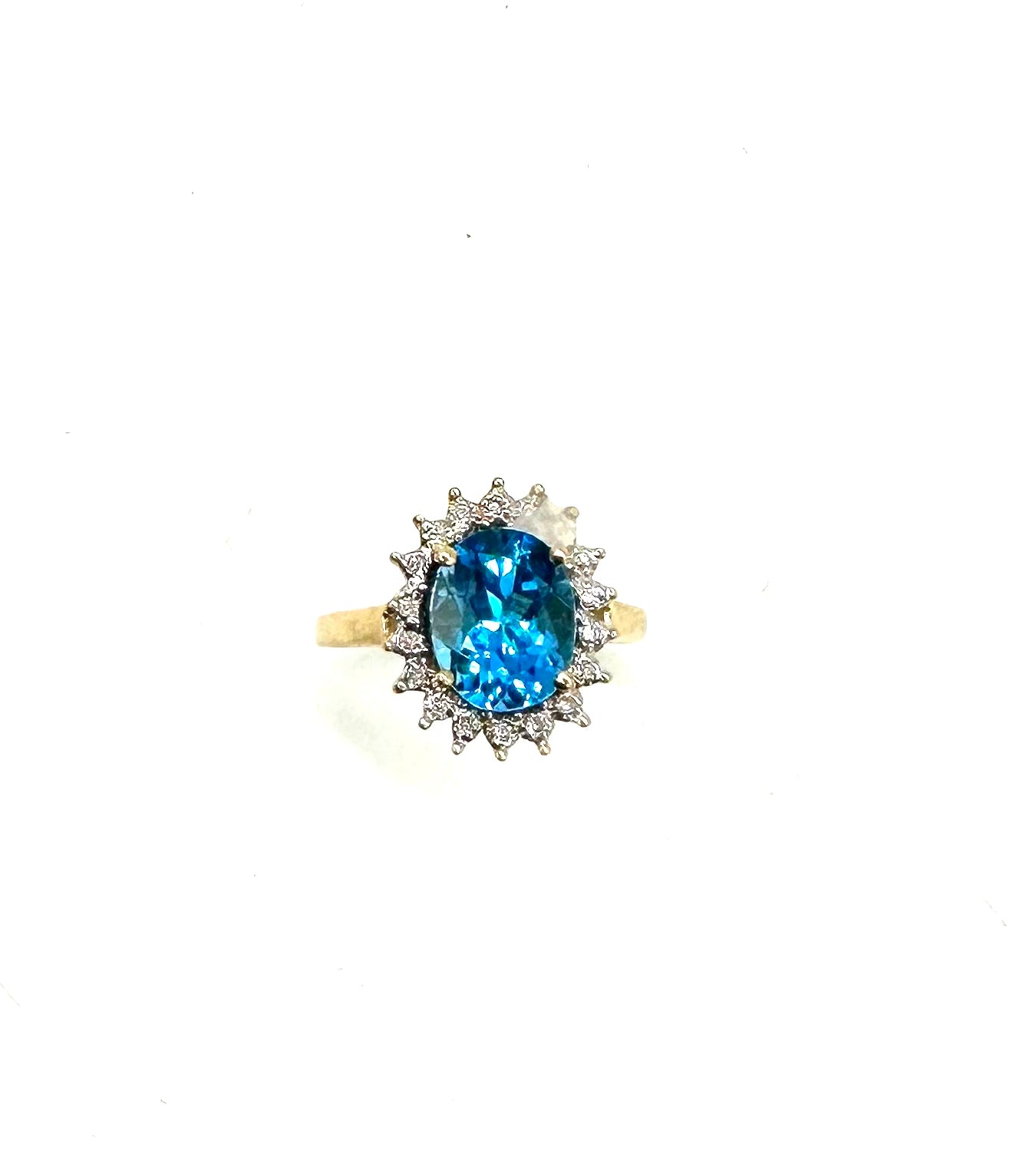 9ct gold blue hot sale topaz ring