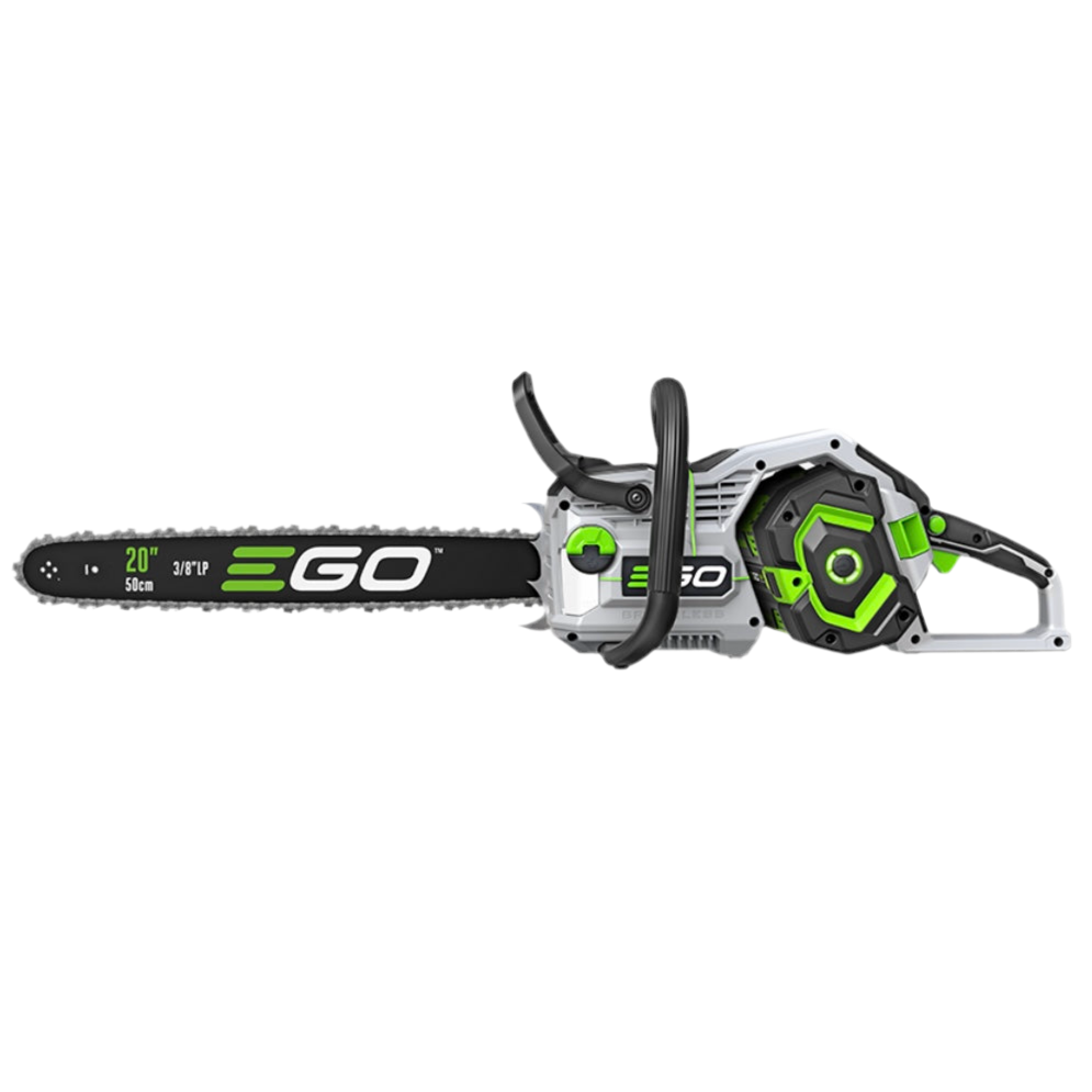 EGO POWER+ 56V 20" Brushless Cordless Farm and Ranch Chainsaw w/ Battery & Charger (CS2005) Ego chainsaw on a white background