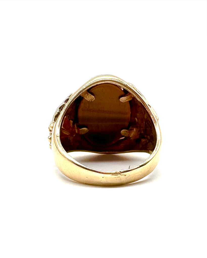 Men’s Tigers Eye Deer/Leaf Ring under