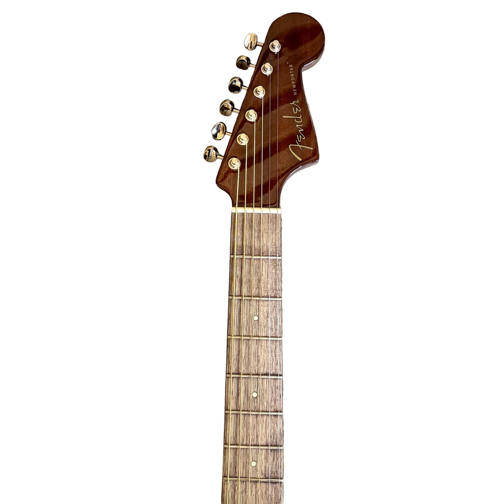 Fender California Series Newport Player Acoustic-Electric Guitar Fender electric guitar neck on a white background