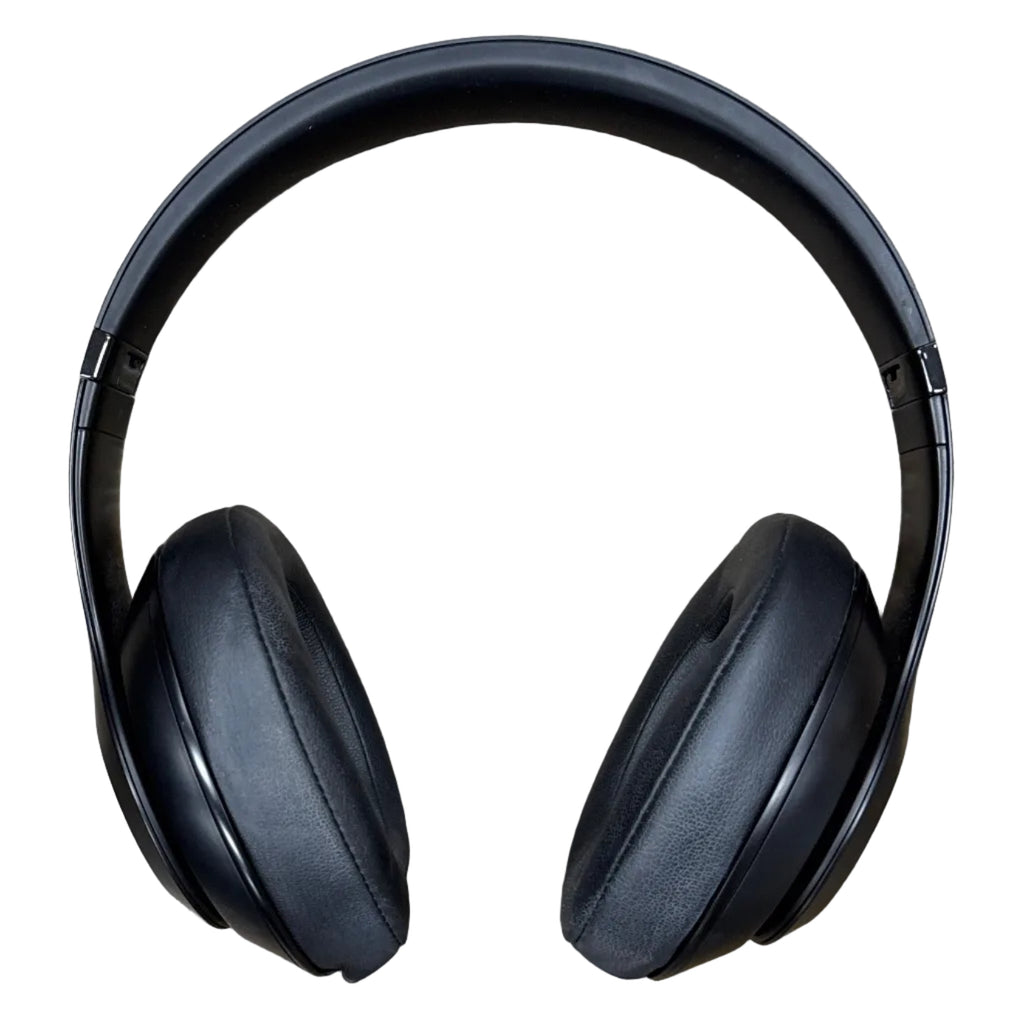 Apple Beats Studio3 Wireless Noise Cancelling Over-Ear Headphones w/ Case - Matte Black over-ear headphones on a white background