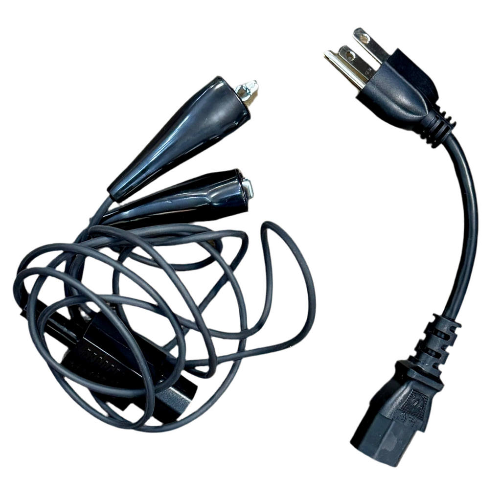 Tempo Communications 508S-G Irrigation Cable Locator & Wire Finder w/ Hard Case Set of electrical cords and plugs on a white background