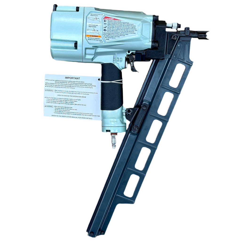 Hitachi 21-Degree 3-1/4" Plastic Collated Framing Nailer (NR83A5) Nail gun with a white background