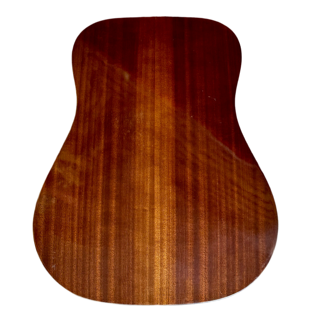 Aria 9400 Acoustic Guitar Wooden guitar back on a white background