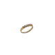 Gold ring with diamonds on a white background